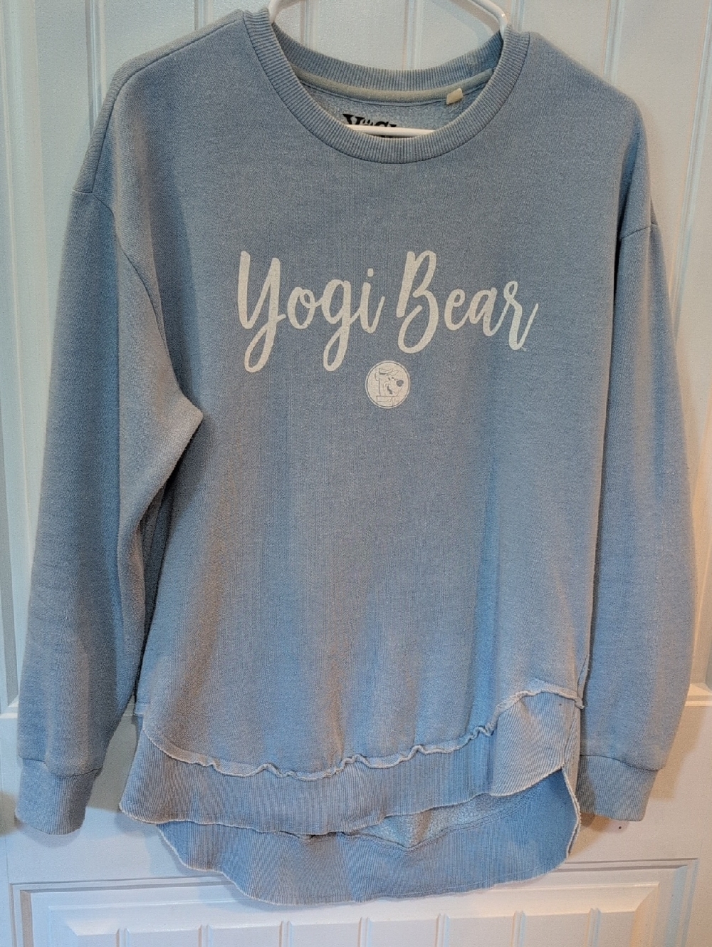 Yogi Bear Women's Light Blue Graphic Sweatshirt
